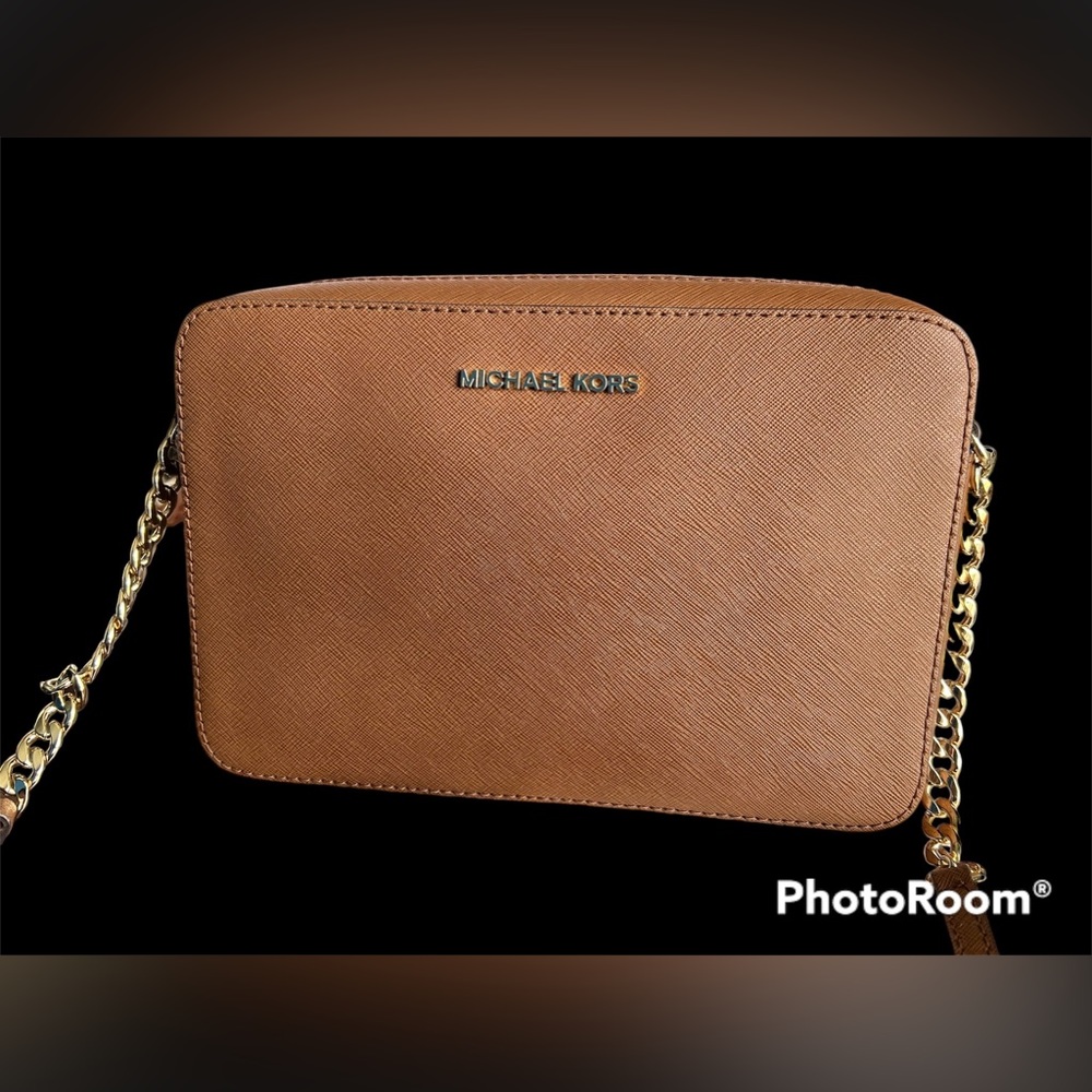 FREE SHIPPING Michael Kors Jet Set Large Saffiano Leather Crossbody Bag